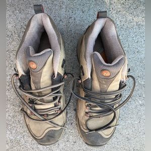 Merrell Radius Mid Women's Brown Leather Lace Up Waterproof Hiking Boots Sz 10